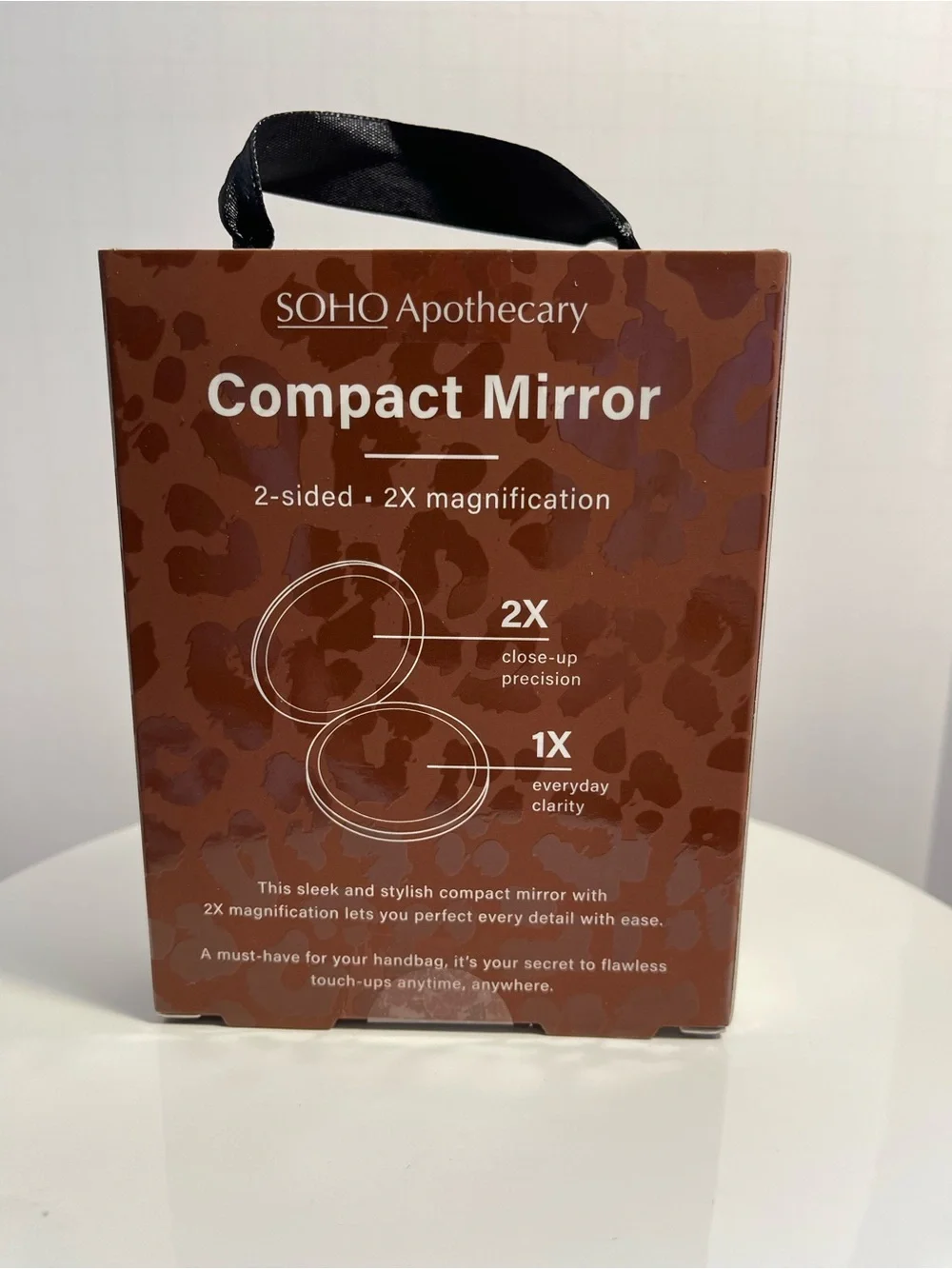 SOHO Apothecary Pocket Size Compact Mirror Leopard Print - NWT**